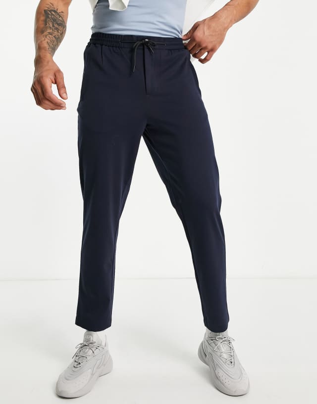 Selected Homme slim smart pants in navy