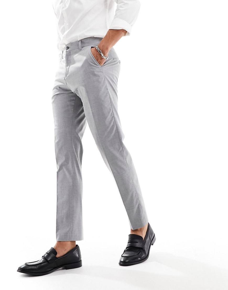 Selected Homme slim smart trouser in light grey