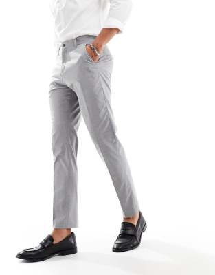  Selected Homme slim smart trouser in light grey