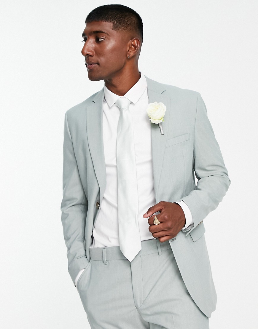 Selected Homme slim suit jacket on mint-Green