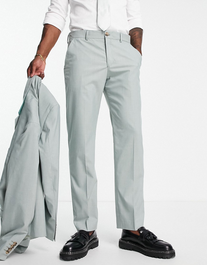 Selected Homme slim suit trousers in mint-Green