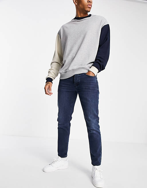Selected Homme slim tapered jeans in blue