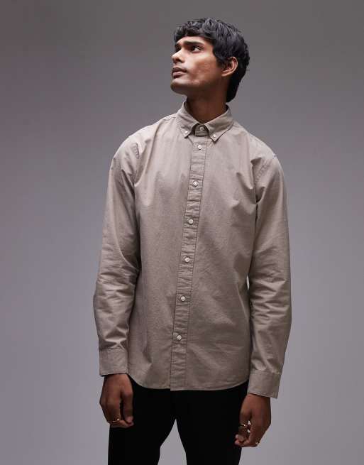 Selected Homme - Slimrick - Poplin overhemd in bruin