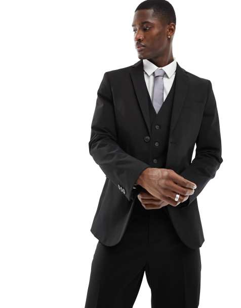 Selected Homme - Sort habitjakke i slim fit - view 1