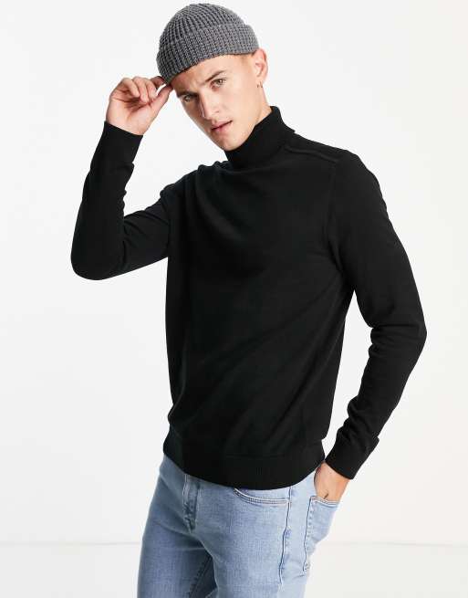 Selected Homme - Sort rullekravetrøje
