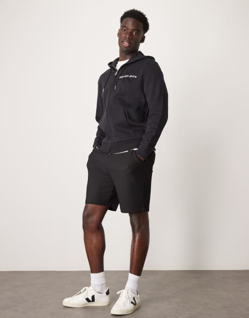 Selected Homme - Sorte shorts med plisseringer - Del af sæt