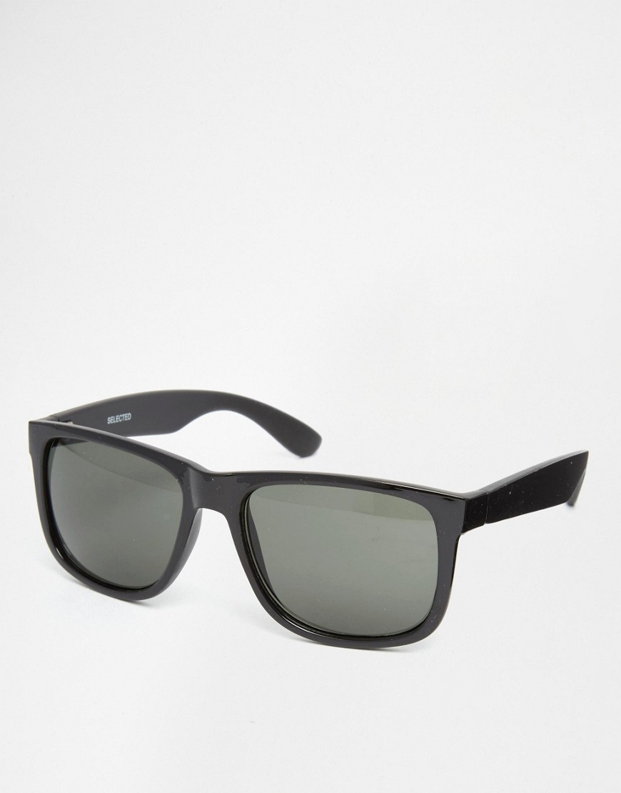 Selected Homme Square Sunglasses-Black