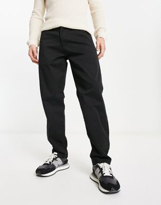 Selected Homme straight fit chino in black