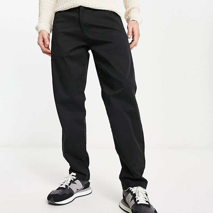 Selected Homme straight fit chino in black | ASOS