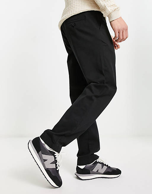 Selected Homme straight fit chino in black | ASOS
