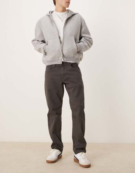 Selected Homme straight fit Scott jeans in grey - view 1