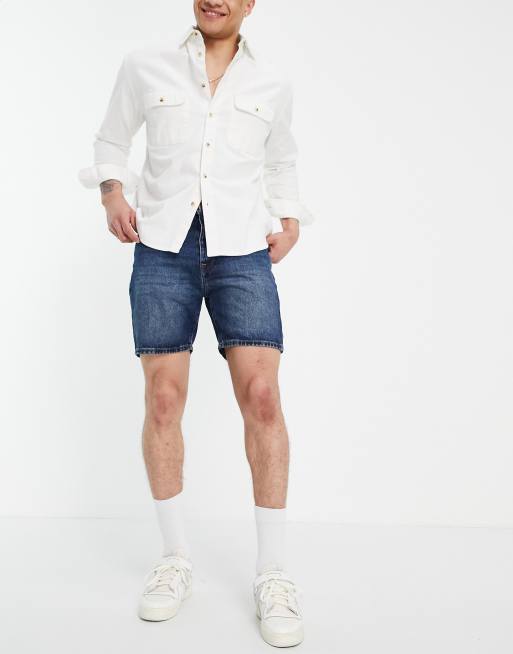 Short jean stretch online homme