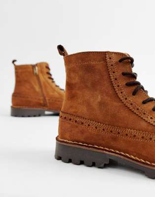 the suede brogue boot