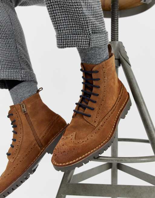 Selected Homme suede brogue boot