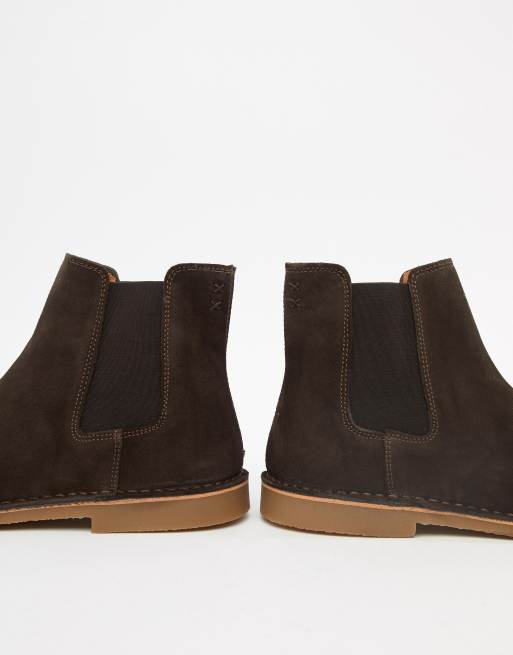 Selected Homme suede chelsea boot on crepe sole, 4 of 4