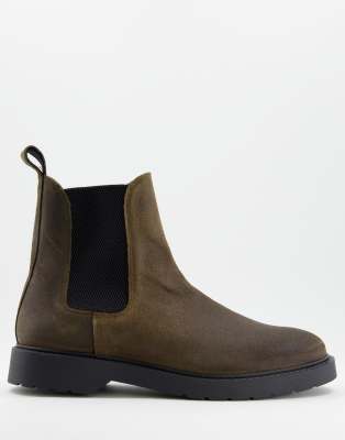 Vaardigheid dilemma Proberen Selected Homme - Suede Chelsea boots with thick sole in brown - ASOS NL |  StyleSearch