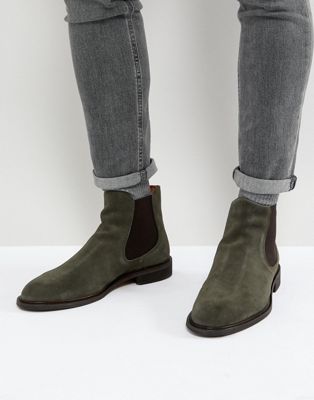 olive green chelsea boots
