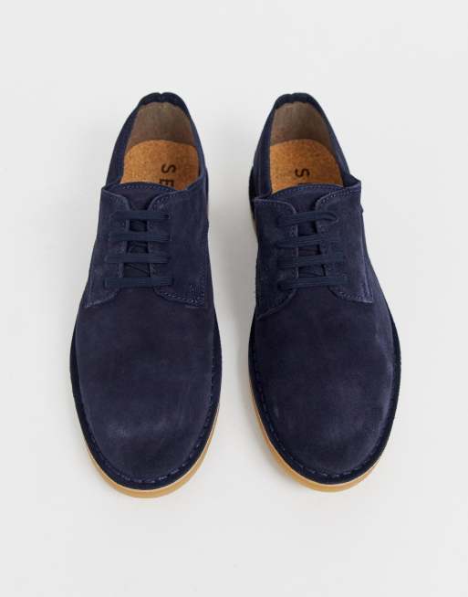 Derby discount homme bleu