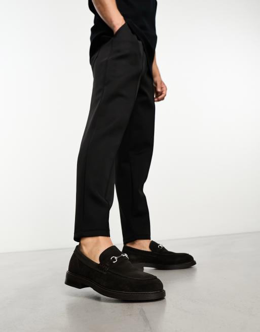 Selected Homme suede loafer in brown ASOS
