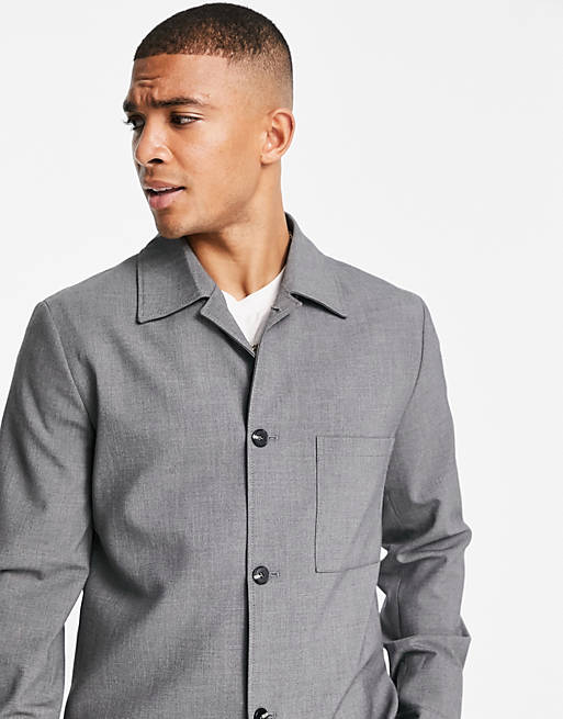 Suits Selected Homme suit jacket in boxy grey 