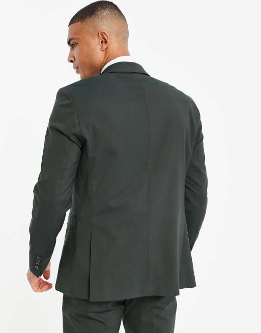 SELECTED HOMME Dark Green Formal Suit Blazer