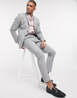 grey suit skinny fit