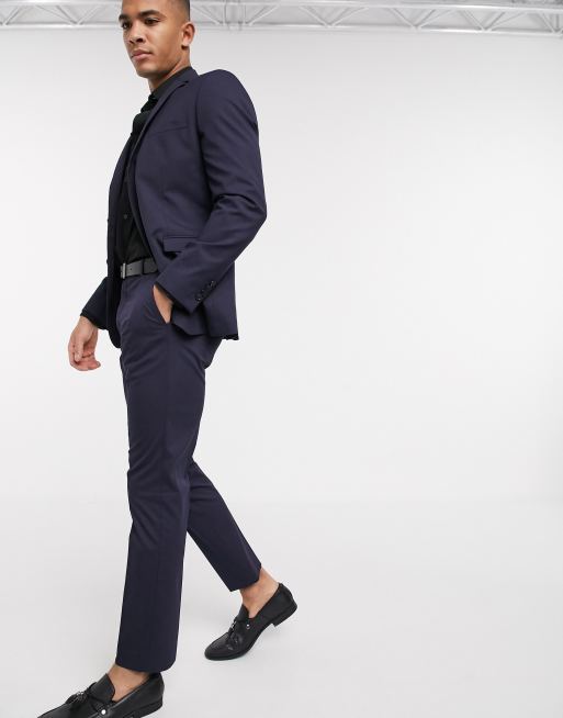 Selected Homme suit jacket with stretch in slim fit navy, 4 of 4