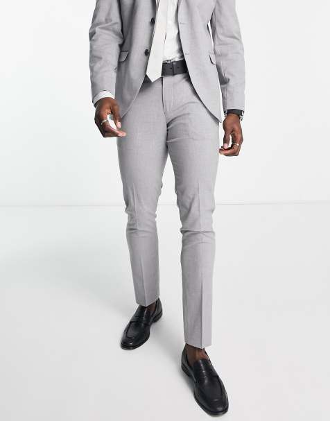 Selected Homme suit pants with stretch in slim fit light gray - view 1