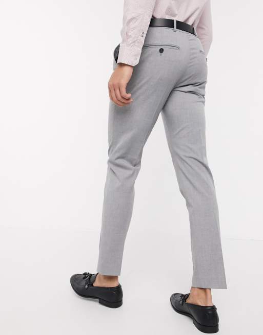 Selected Homme suit pants with stretch in slim fit light gray | ASOS