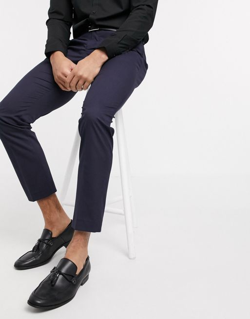 Selected Homme Black - Slim Fit Trousers - Men - Blue - 52