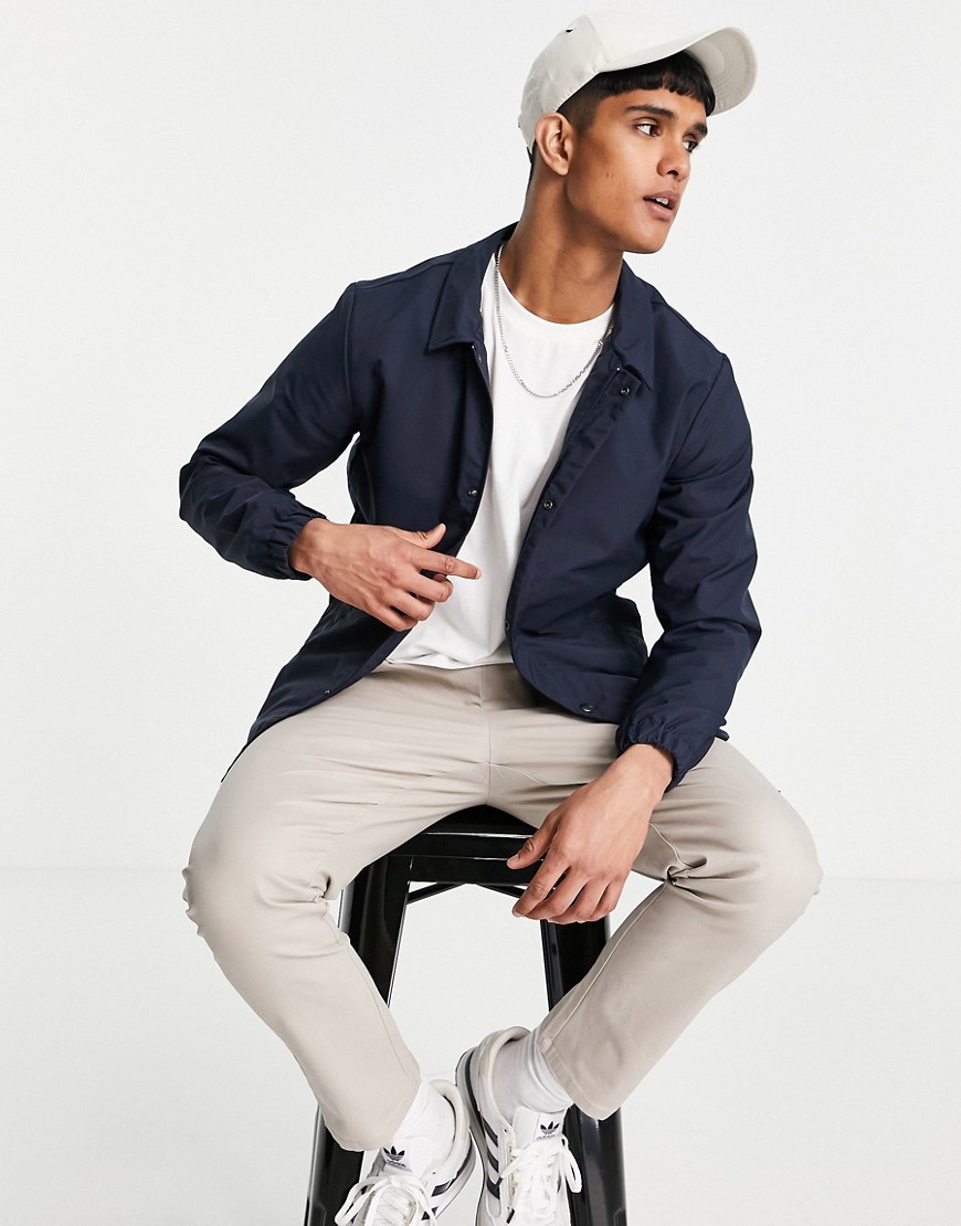 Selected Homme sustainable iconics coach jacket in navy