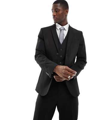 Selected Homme – Svart kavaj med smal passform, del av kostym - view 1