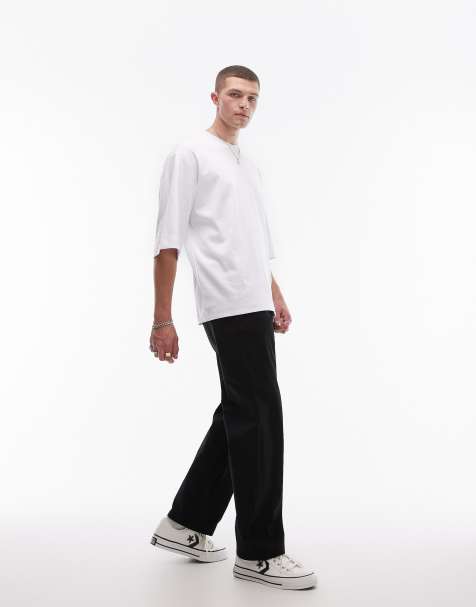 Selected Homme – Svarta chinos med ledig passform - view 1