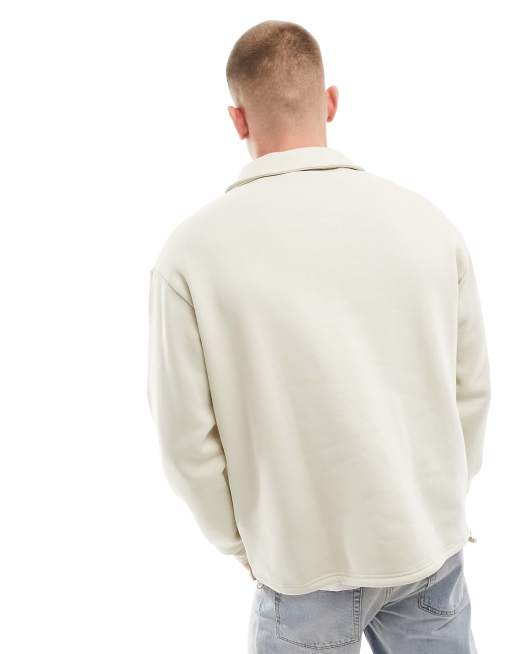 Selected Homme - Pull à col zippé - Beige