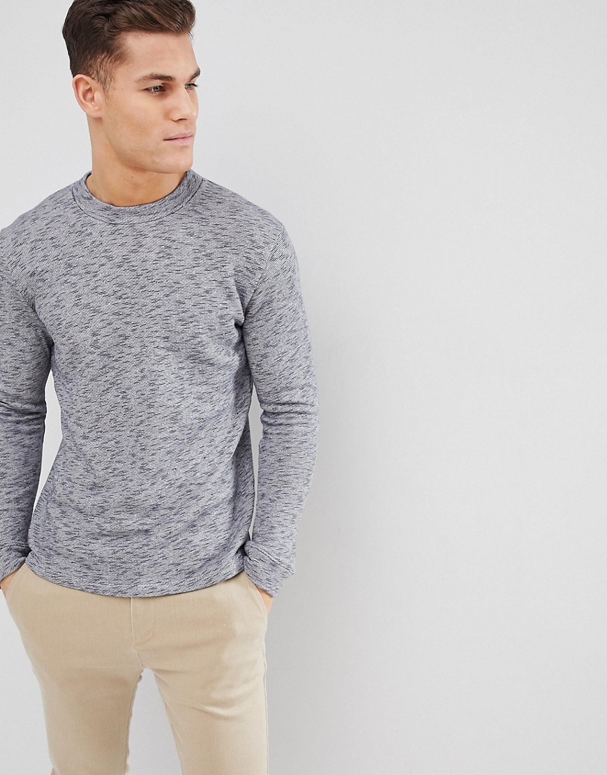 Selected Homme – Sweatshirt med hög hals-Blå