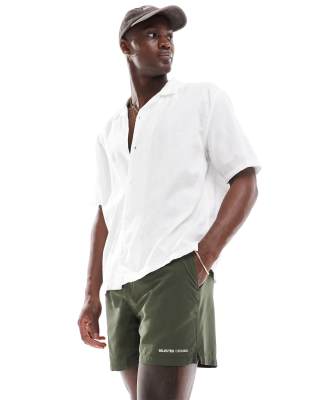 Selected Homme Selected Homme swim short in khaki-Green