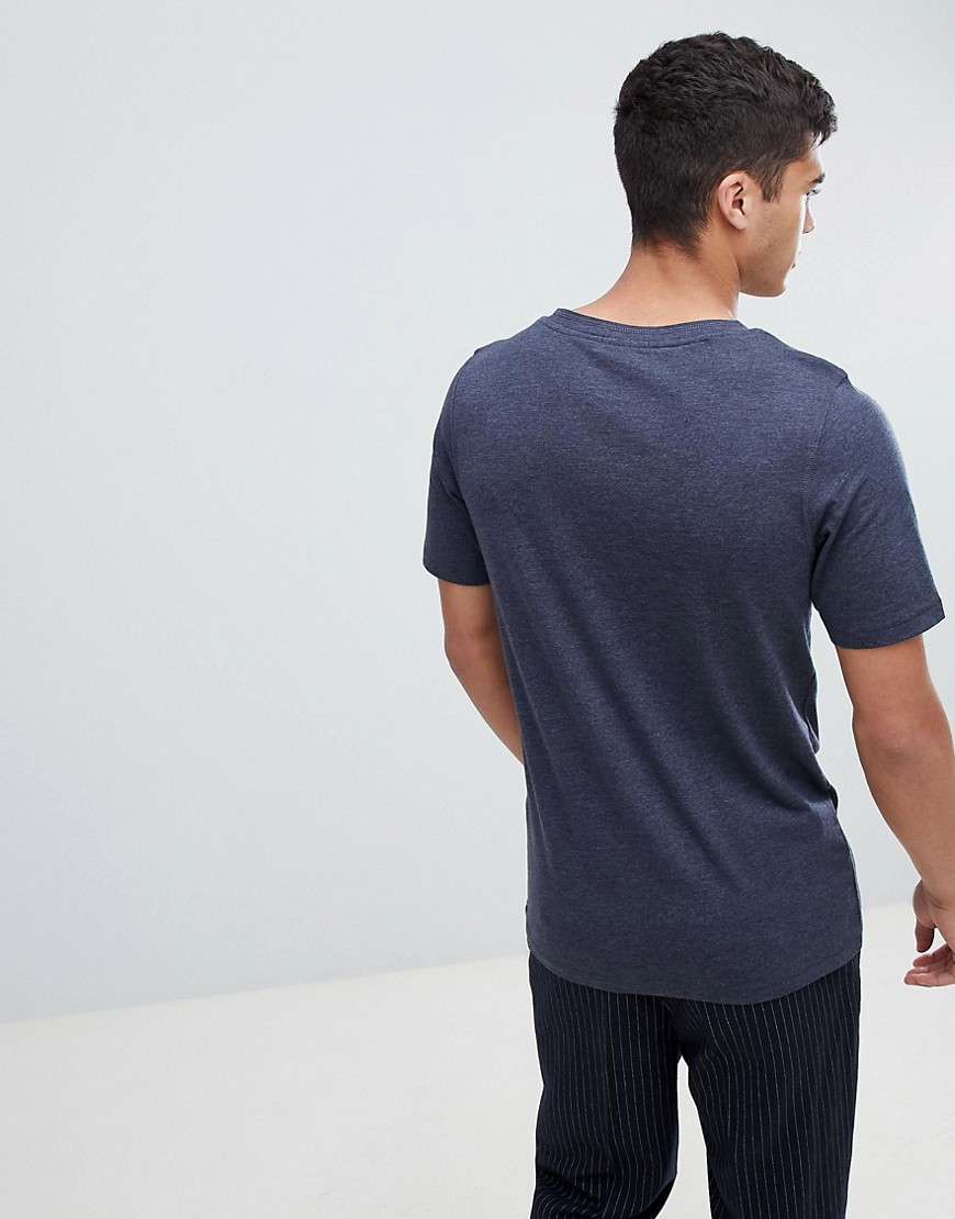 Selected Homme - T-shirt con tasca con cuciture-Navy