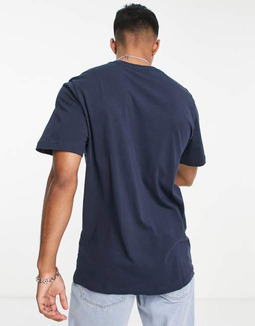 Selected Homme T shirt d contract Bleu marine ASOS