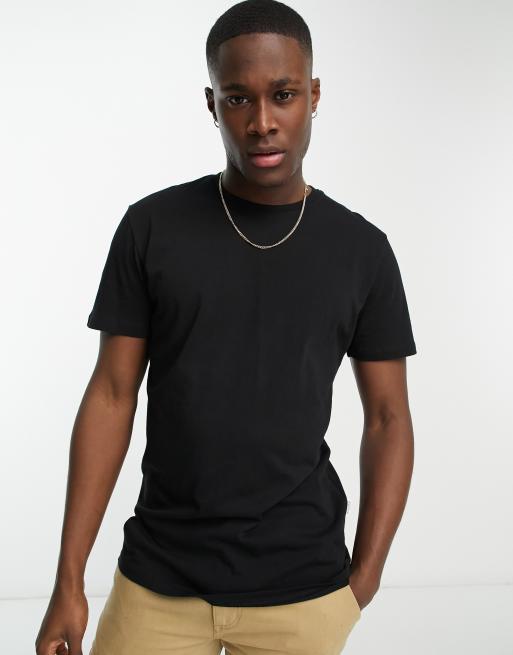 Selected Homme - T-shirt en coton - Noir 