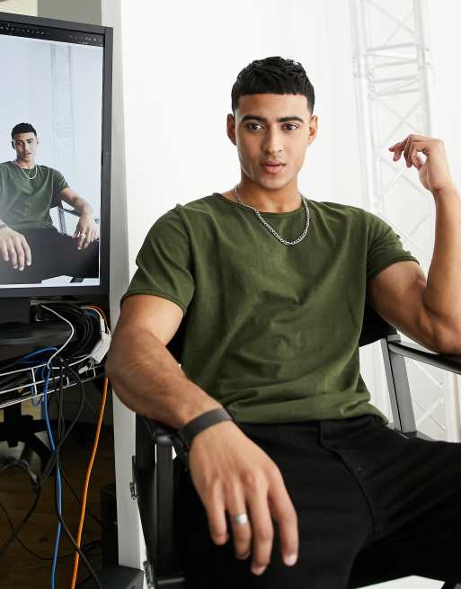 Selected Homme - T-shirt in groen