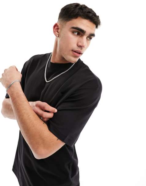 Selected Homme - T-shirt oversize coupe carrée - Noir - view 1