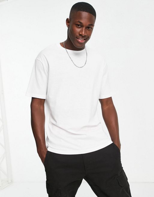 Selected Homme - T-shirt oversize avec imprimé dessin de danse au dos -  Blanc