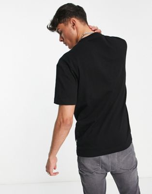 T-shirts et débardeurs Selected Homme - T-shirt oversize en coton biologique épais - Noir