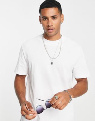 Selected Homme oversized heavyweight t-shirt in white - ASOS Price Checker
