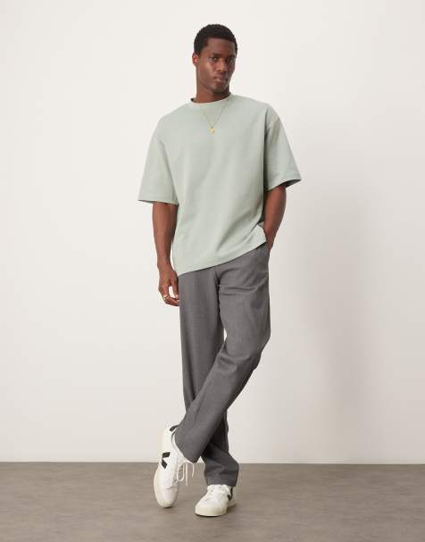 Selected Homme - T-shirt oversize épais - Vert clair - view 1