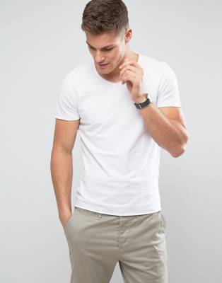 neck scoop shirts shirt asos homme selected raw