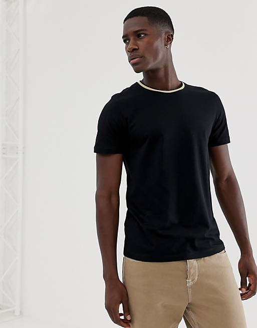 Selected Homme t-shirt with sport ringer neck | ASOS