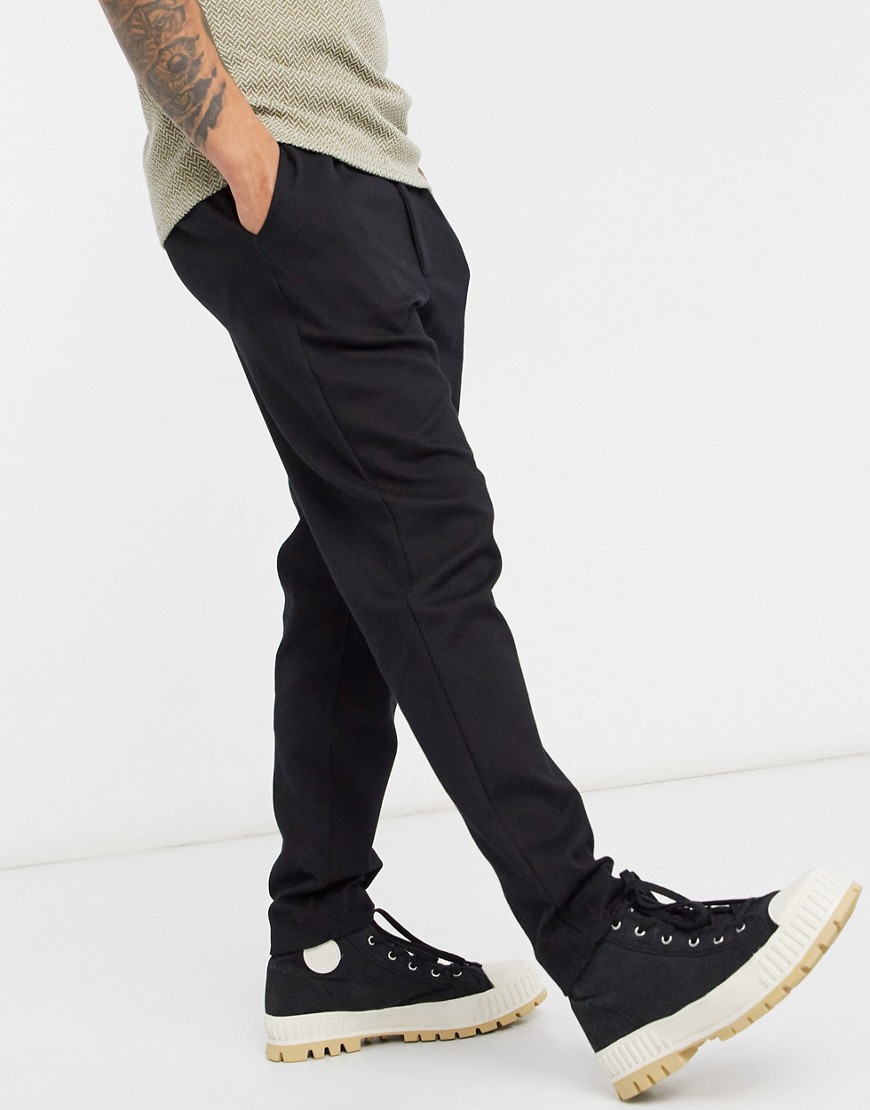 Selected Homme tapered pants in black