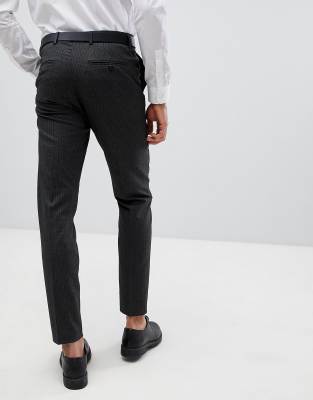 black tapered dress pants