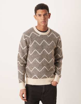 Selected Homme Textured Knit Sweater In Multi